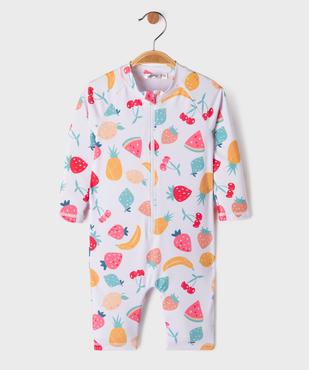 Maillot de bain combinaison à motifs fruits bébé fille vue1 - GEMO(BEBE DEBT) - GEMO