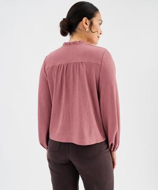 T-shirt uni col montant femme vue1 - GEMO(FEMME PAP) - GEMO
