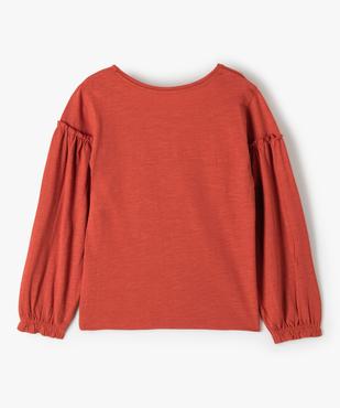 Tee-shirt fille avec inscription brodée sur le buste— LuluCastagnette vue4 - LULUCASTAGNETTE - GEMO