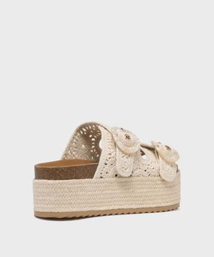 Mules à double bride façon macramé sur semelle plateforme femme - 5 Miles vue4 - 5 MILES - GEMO