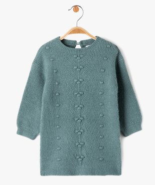 Robe pull en maille douce à relief bébé fille vue1 - GEMO(BEBE DEBT) - GEMO