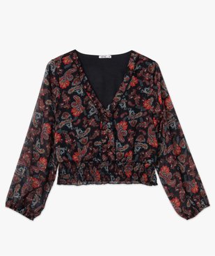 Blouse femme en voile à motif cachemire vue4 - GEMO(FEMME PAP) - GEMO