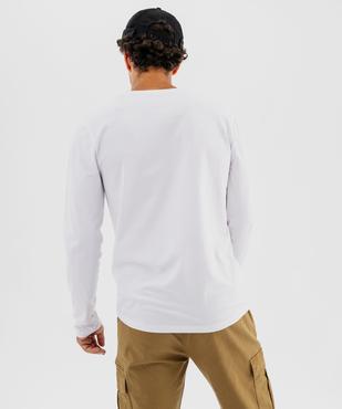 Tee-shirt manches longues et col V homme vue4 - GEMO 4G HOMME - GEMO