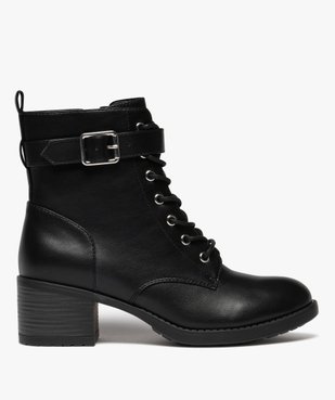 Bottines femme à talon carré et à lacets avec bride à boucle vue2 - VALENTINA BALDA - GEMO