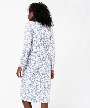 Chemise de nuit femme à manches longues boutonnée sur l’avant vue3 - GEMO(HOMWR FEM) - GEMO