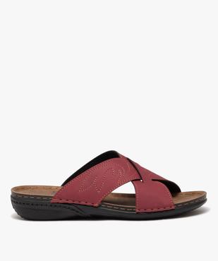 Mules femme confort à larges brides croisées et détails surpiqués vue1 - GEMO (CONFORT) - GEMO