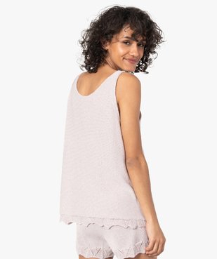 Débardeur femme pailleté en maille 3D innovante vue3 - GEMO 4G FEMME - GEMO