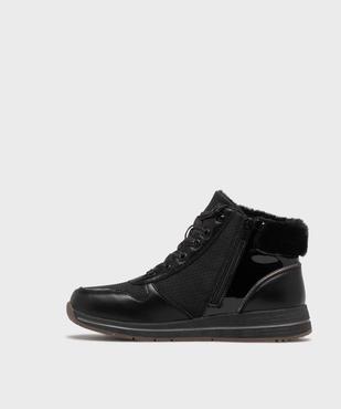 Boots confort avec talon compensé et doublure chaude femme vue3 - HOBIZ - GEMO