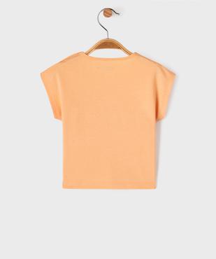 Tee-shirt manches ultra courtes coupe large avec motif bébé fille vue4 - GEMO 4G BEBE - GEMO