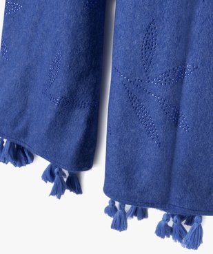 Echarpe femme avec motifs feuillage en strass vue2 - GEMO 4G FEMME - GEMO