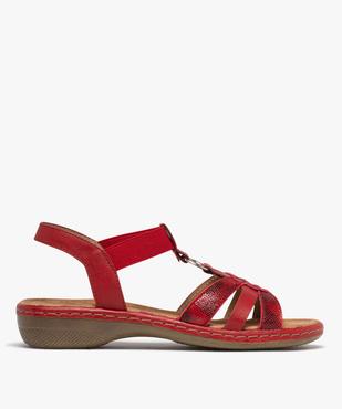 Sandales à brides avec anneau métallique femme - Softrelax vue1 - SOFTRELAX - GEMO