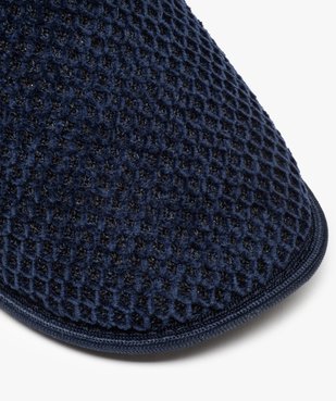 Chaussons homme mules unies en maille de velours  vue6 - GEMO(HOMWR HOM) - GEMO