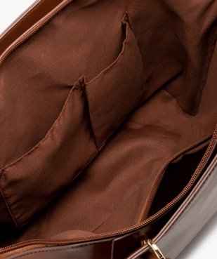 Sac femme avec devant imitation tressage vue3 - GEMO (ACCESS) - GEMO