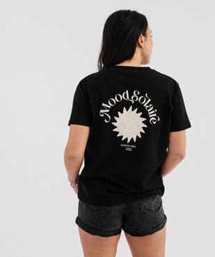 Tee-shirt manches courtes avec inscription positive femme vue3 - GEMO 4G FEMME - GEMO