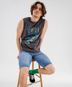 Bermuda en jean extensible coupe straight homme vue3 - GEMO 4G HOMME - GEMO