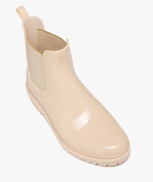 Bottes de pluie femme unies style Chelsea vue5 - GEMO (EQUIPT) - GEMO