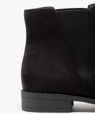 Boots Chelsea en suédine à talon plat femme vue6 - VALENTINA BALDA - GEMO