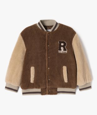 Sweat boutonné en maille peluche garçon vue2 - GEMO (ENFANT) - GEMO