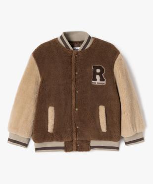 Sweat boutonné en maille peluche garçon vue2 - GEMO (ENFANT) - GEMO
