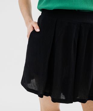 Short ample en viscose froissée femme vue2 - GEMO(FEMME PAP) - GEMO