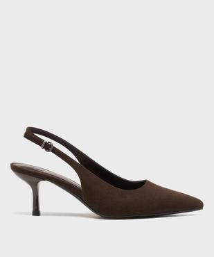 Escarpins slingback à bout pointu et kitten heels femme - Follow Me vue1 - FOLLOW ME - GEMO