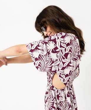 Robe de plage longue et fluide avec profond col V femme vue2 - GEMO 4G FEMME - GEMO