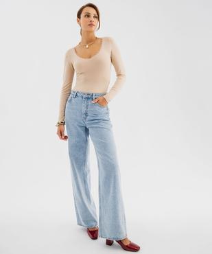 Body chaud à manches longues et col V femme vue7 - GEMO(HOMWR FEM) - GEMO