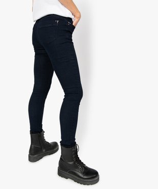 Jean femme coupe slim contenant du polyester recyclé vue3 - GEMO 4G FEMME - GEMO