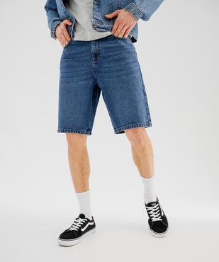 Bermuda en jean coupe loose homme vue1 - GEMO 4G HOMME - GEMO