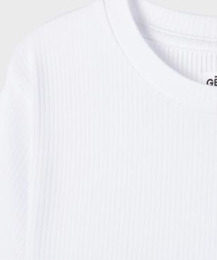 Tee-shirt manches courtes en maille côtelée fille vue2 - GEMO 4G FILLE - GEMO