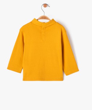 Tee-shirt manches longues et col roulé uni bébé garçon vue4 - GEMO(BEBE DEBT) - GEMO