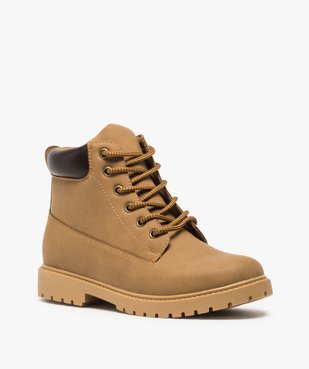 Boots femme à lacets, col rembourré et semelle crantée vue2 - GEMO (CASUAL) - GEMO