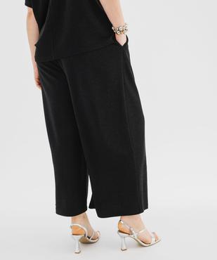 Pantalon large en maille souple et extensible pailleté femme grande taille vue3 - GEMO (G TAILLE) - GEMO
