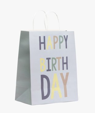 Sac cadeau d'anniversaire en papier recyclé imprimé vue1 - GEMO (ACCESS) - GEMO