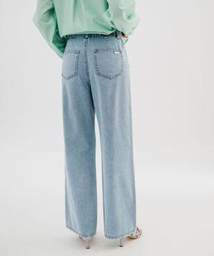 Jean large à pinces en denim léger femme - LuluCastagnette vue3 - LULUCASTAGNETTE - GEMO