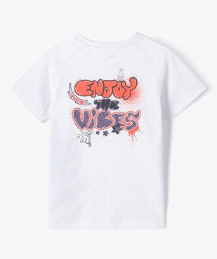 Tee-shirt garçon à manches courtes avec motif streetwear au dos vue3 - GEMO 4G GARCON - GEMO