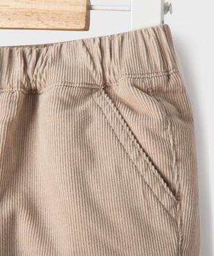 Pantalon en velours doublé jersey à taille élastiquée bébé fille vue2 - GEMO(BEBE DEBT) - GEMO