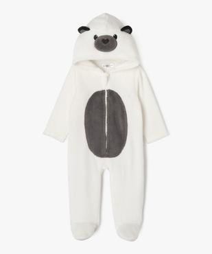 Surpyjama en maille peluche à capuche animée bébé vue1 - GEMO(BB COUCHE) - GEMO