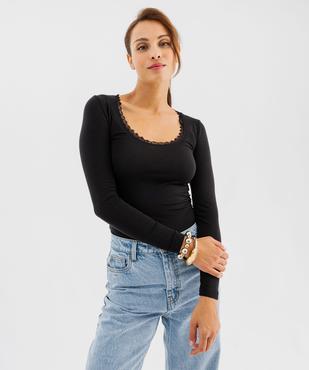 Tee-shirt thermique à manches longues et col rond femme vue1 - GEMO(HOMWR FEM) - GEMO