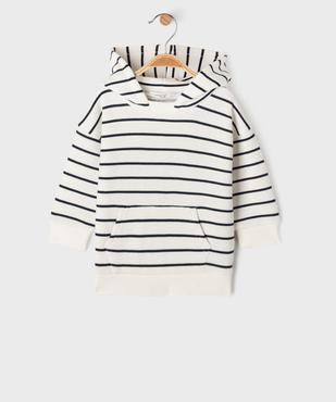 Sweat bébé garçon à rayures avec capuche vue5 - GEMO(BEBE DEBT) - GEMO
