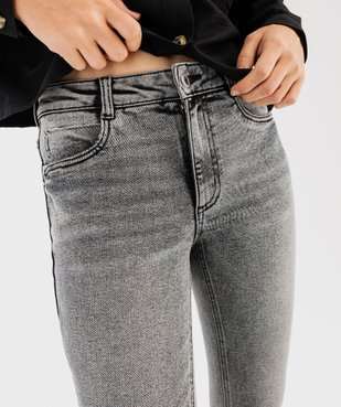 Jean slim taille normale en denim extensible délavé femme vue2 - GEMO 4G FEMME - GEMO