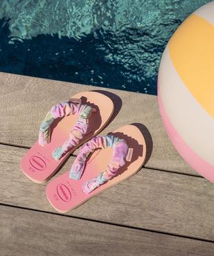 Tongs Kids Fluffy avec brides en velours fille - Havaianas vue1 - HAVAIANAS - GEMO