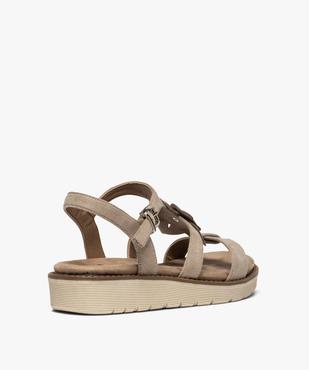 Sandales femme à semelle crantée et leur ornée de strass vue4 - GEMO (CASUAL) - GEMO