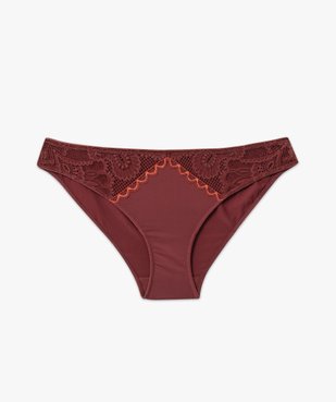 Culotte en microfibre et dentelle femme vue4 - GEMO(HOMWR FEM) - GEMO