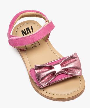 Sandales en cuir à scratch et gros nœud bébé fille - Na! vue5 - NA! GEMO FOR GOOD - GEMO