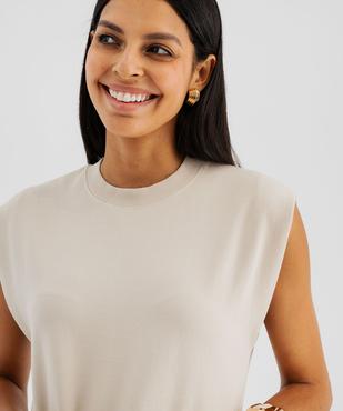 Robe sweat longue sans manches femme vue2 - GEMO 4G FEMME - GEMO