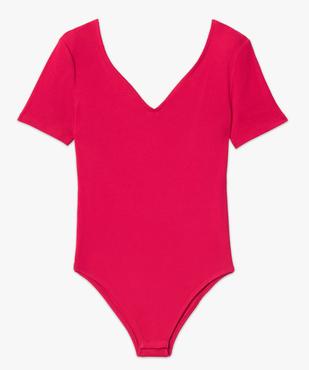 Body femme à manches courtes avec double décolleté vue4 - GEMO(FEMME PAP) - GEMO