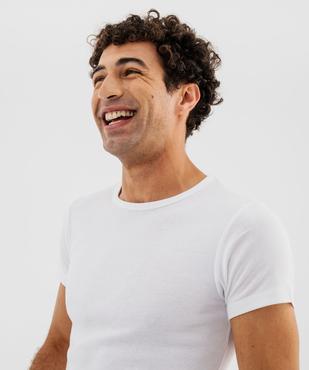Tee-shirt manches courtes et col rond en coton biologique homme (lot de 2) vue3 - GEMO 4G HOMME - GEMO