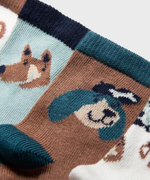Chaussettes assorties motifs chiens bébé garçon (lot de 5) vue2 - GEMO 4G BEBE - GEMO