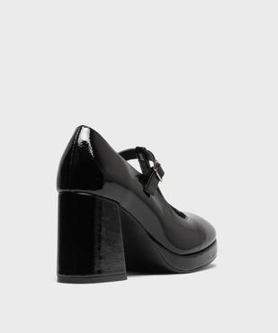 Escarpins Salomé vernis à talon bloc femme - Follow Me vue4 - FOLLOW ME - GEMO